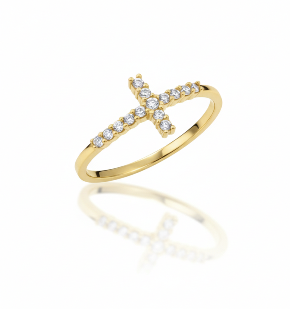 Cross Diamond Ring