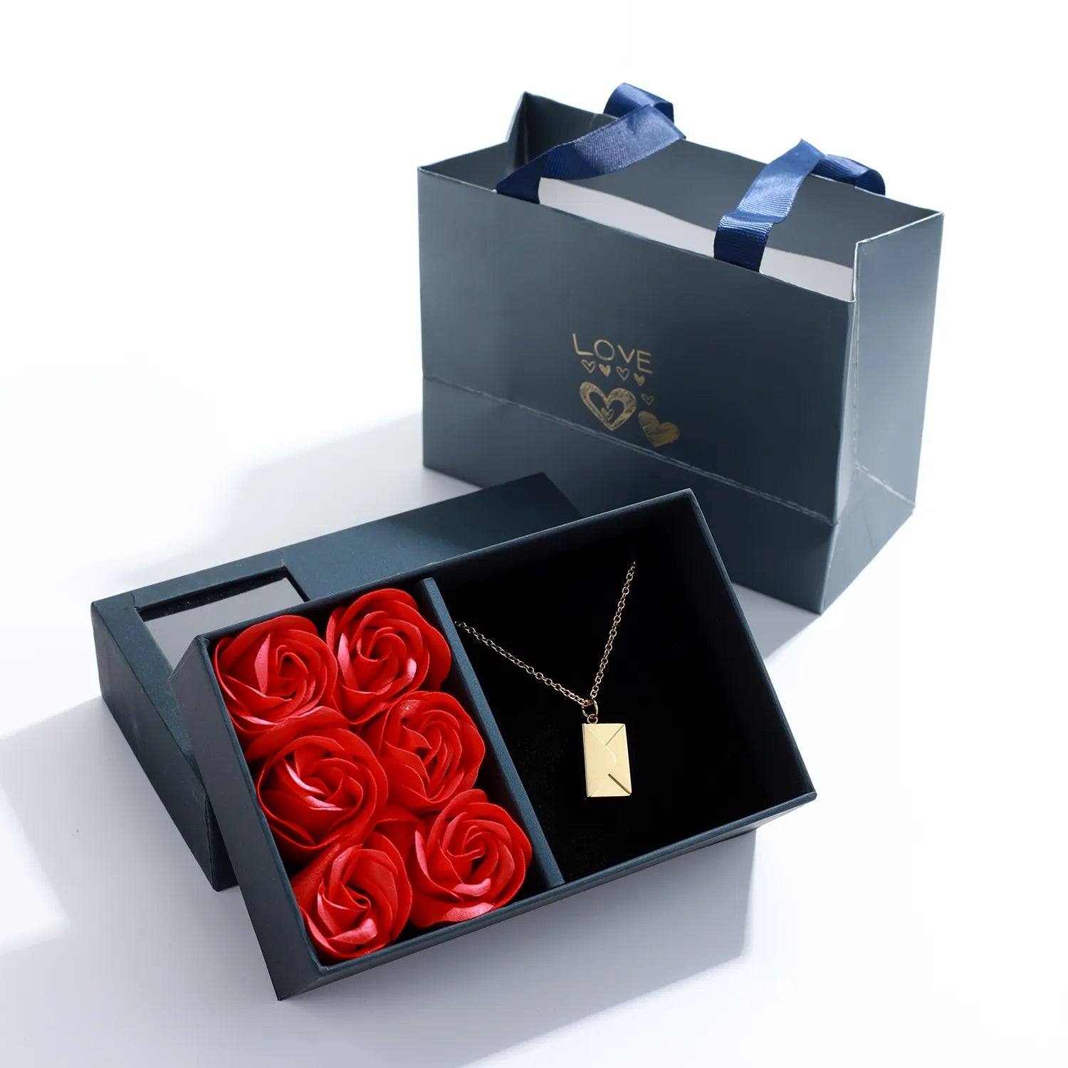 Love Letter Necklace + Rose Gift Box