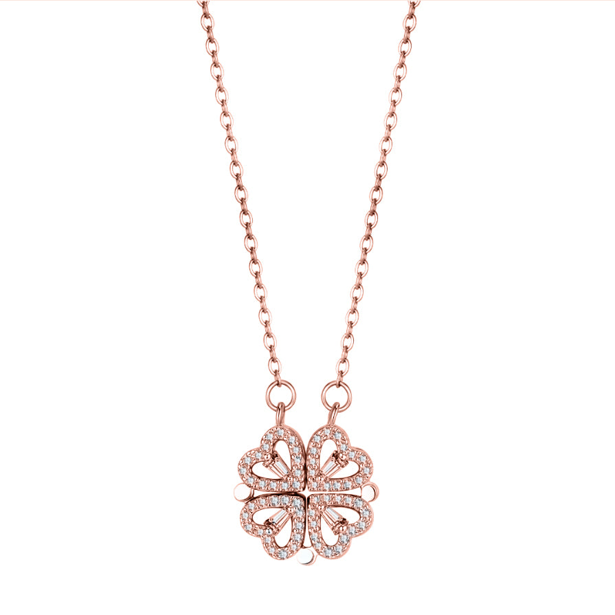 Clover Necklace + Rose Gift Box