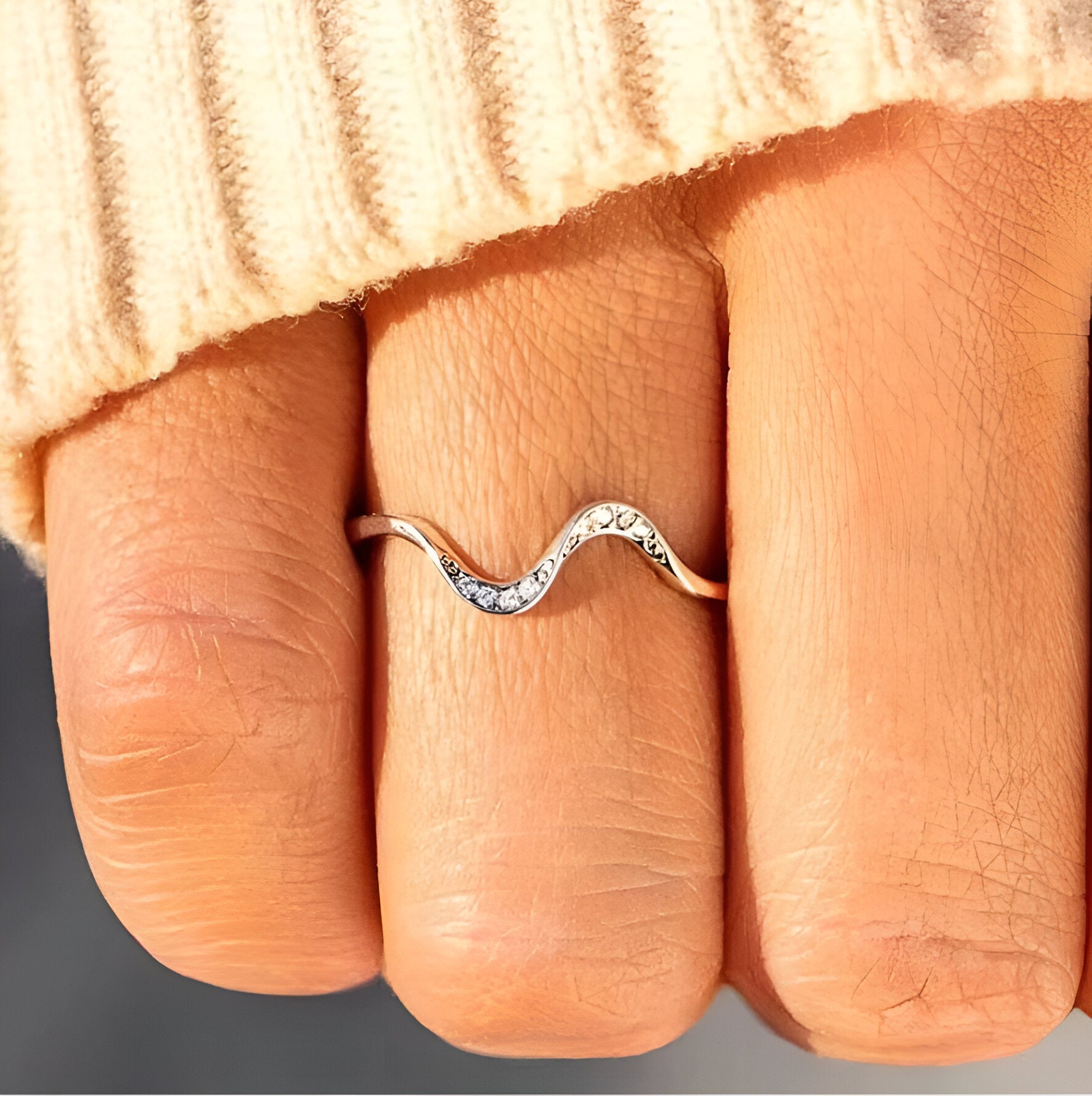 Zircon Wave Ring